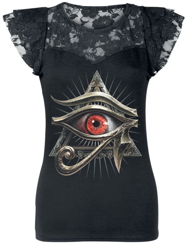 T-Shirt Manches courtes  de Spiral - Evil Eye - S à XXL - pour Femme - noir - Spiral