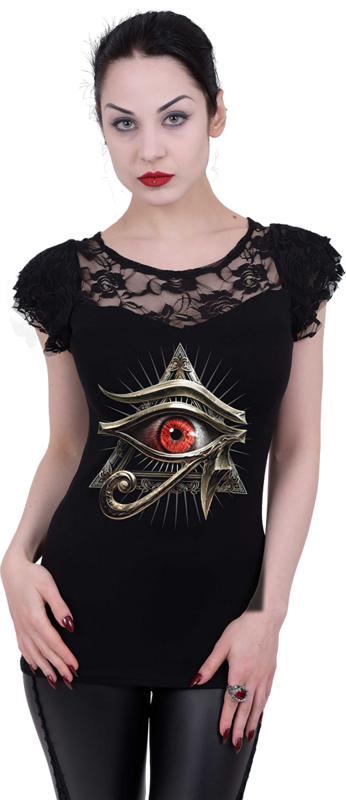 T-Shirt Manches courtes  de Spiral - Evil Eye - S à XXL - pour Femme - noir - Spiral - View 2