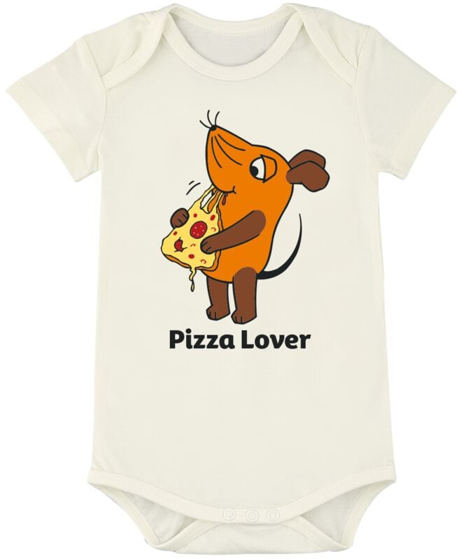 Body  de Die Sendung mit der Maus - Die Maus - Future Pizza Lover - 50/56 à 86/92 - pour filles & garçonse - blanc - Die Sendung mit der Maus