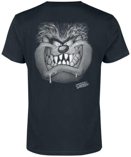 T-Shirt Manches courtes  de Looney Tunes - Tasmanian Devil - S à XXL - pour Homme - noir - Looney Tunes - View 2