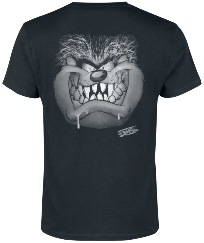 T-Shirt Manches courtes  de Looney Tunes - Tasmanian Devil - S à XXL - pour Homme - noir - Looney Tunes - View 2