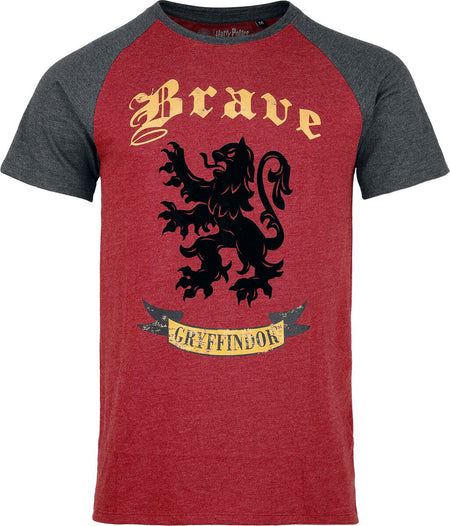 T-Shirt Manches courtes  de Harry Potter - Gryffindor - Brave - S à XXL - pour Homme - multicolore - Harry Potter