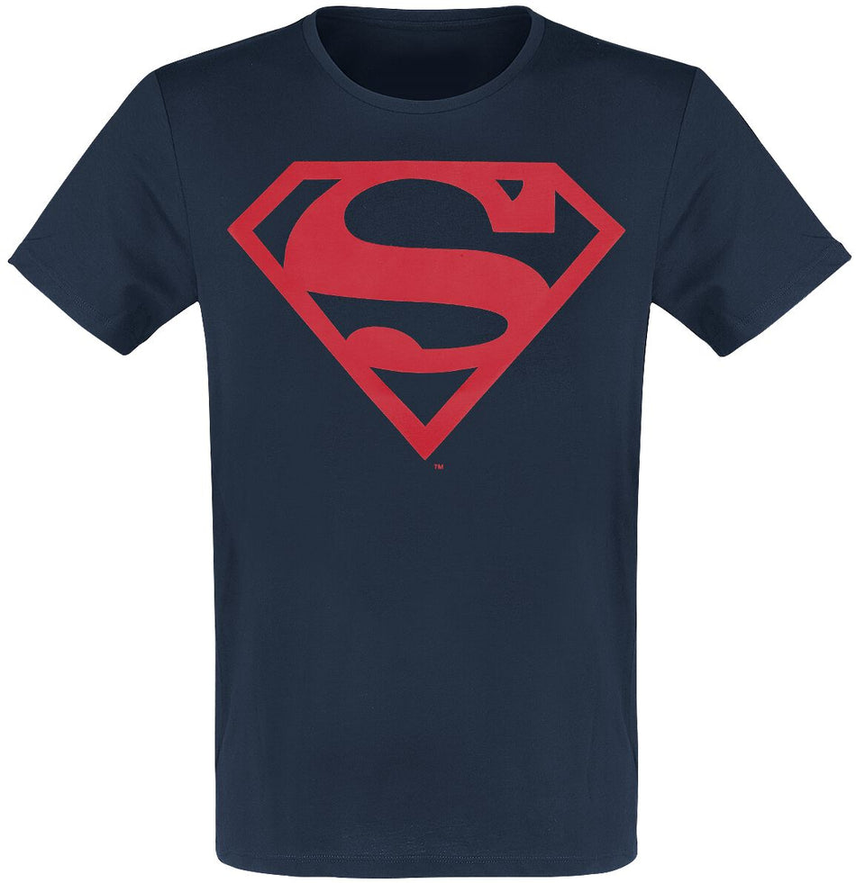 T-Shirt Manches courtes  de Superman - Logo - Puff - S à XXL - pour Homme - marine - Superman