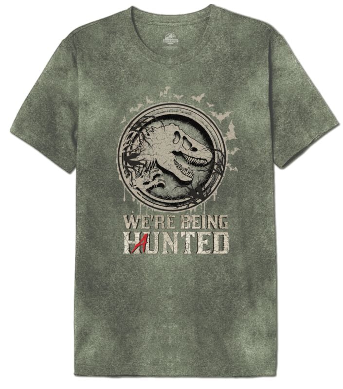 T-Shirt Manches courtes  de Jurassic Park - Haunted Jurassic - S à XXL - pour Homme - kaki - Jurassic Park
