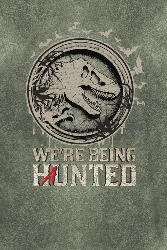 T-Shirt Manches courtes  de Jurassic Park - Haunted Jurassic - S à XXL - pour Homme - kaki - Jurassic Park - View 2
