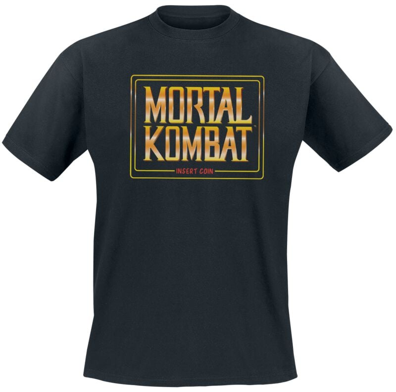 T-Shirt Manches courtes Gaming de Mortal Kombat - Insert Coins - S à XXL - pour Homme - noir - Mortal Kombat