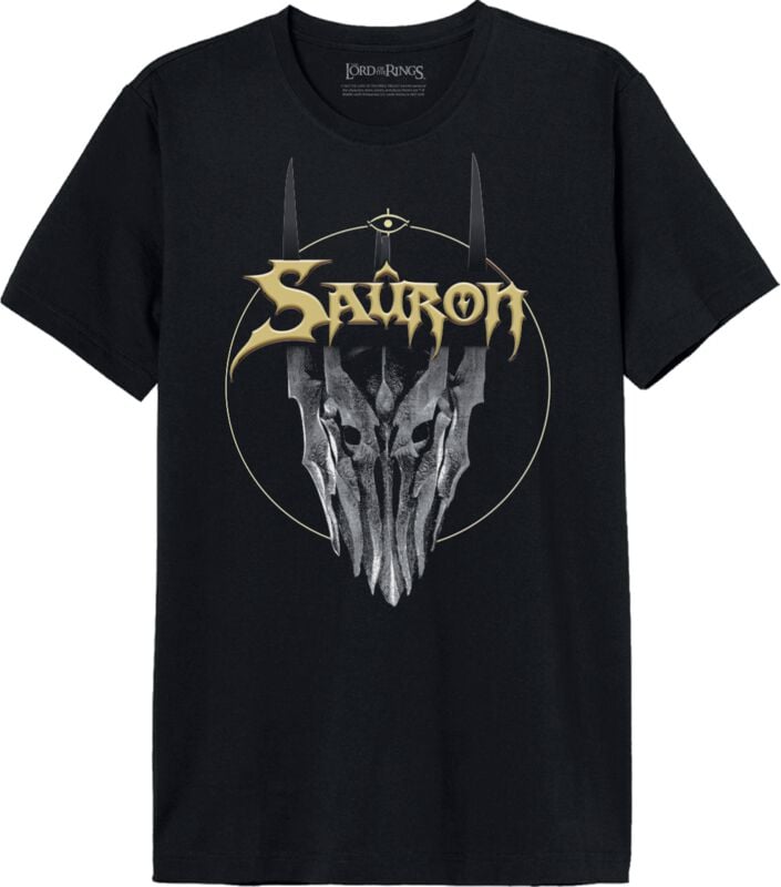 T-Shirt Manches courtes  de Le Seigneur Des Anneaux - Casque de Sauron - S à XXL - pour Homme - noir - Le Seigneur Des Anneaux