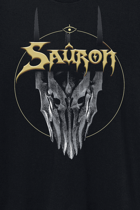 T-Shirt Manches courtes  de Le Seigneur Des Anneaux - Casque de Sauron - S à XXL - pour Homme - noir - Le Seigneur Des Anneaux - View 2