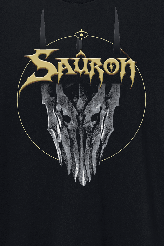 T-Shirt Manches courtes  de Le Seigneur Des Anneaux - Casque de Sauron - S à XXL - pour Homme - noir - Le Seigneur Des Anneaux - View 2