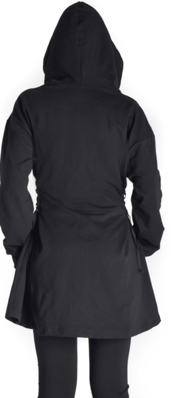 Robe courte Gothic de Alchemy England - Robe pour femme « Hallow’s Eve » – Agatha (noir uni) - S à XXL - pour Femme - noir - Alchemy England - View 2