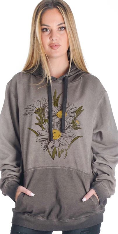 Sweat-shirt à capuche Gothic de Outer Vision - Daisy – Sweat à capuche oversize pour  femme - S à L - pour Femme - gris - Outer Vision