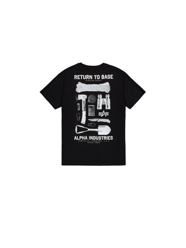 T-Shirt Manches courtes  de Alpha Industries - Return to Base - T-Shirt - S à XXL - pour Homme - noir - alpha industries - View 2