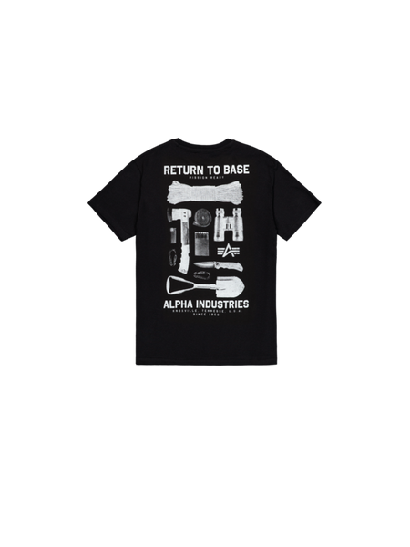 T-Shirt Manches courtes  de Alpha Industries - Return to Base - T-Shirt - S à XXL - pour Homme - noir - alpha industries - View 2