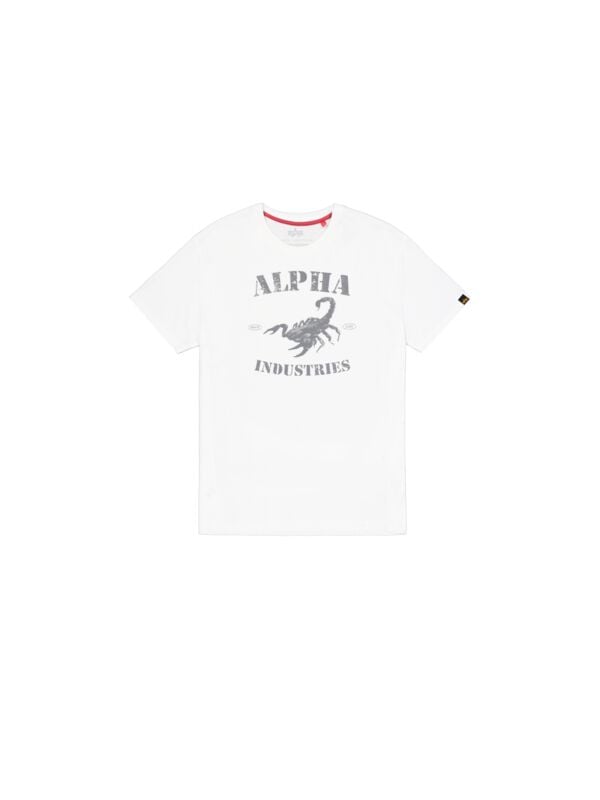T-Shirt Manches courtes  de Alpha Industries - Scorpion - T-Shirt - S à XXL - pour Homme - blanc - alpha industries
