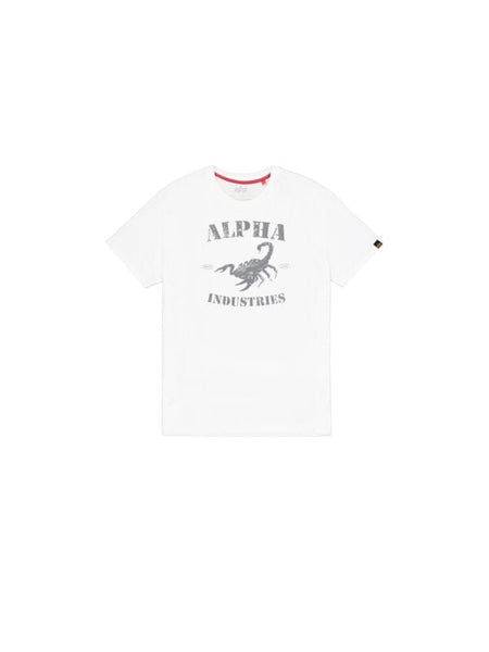 T-Shirt Manches courtes  de Alpha Industries - Scorpion - T-Shirt - S à XXL - pour Homme - blanc - alpha industries