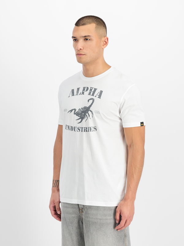 T-Shirt Manches courtes  de Alpha Industries - Scorpion - T-Shirt - S à XXL - pour Homme - blanc - alpha industries - View 2