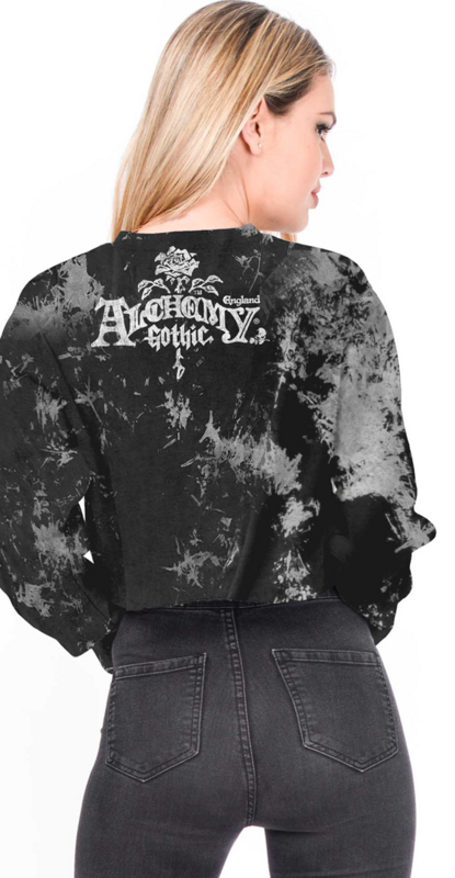 Sweat-shirt Gothic de Alchemy England - Sweat femme Exploding Skull – Jane Tenida - S à XXL - pour Femme - gris/noir - Alchemy England - View 2