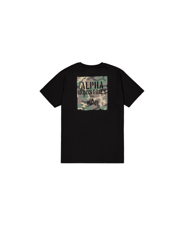 T-Shirt Manches courtes  de Alpha Industries - T-Shirt Imprimé Camouflage - S à XXL - pour Homme - noir - alpha industries - View 2