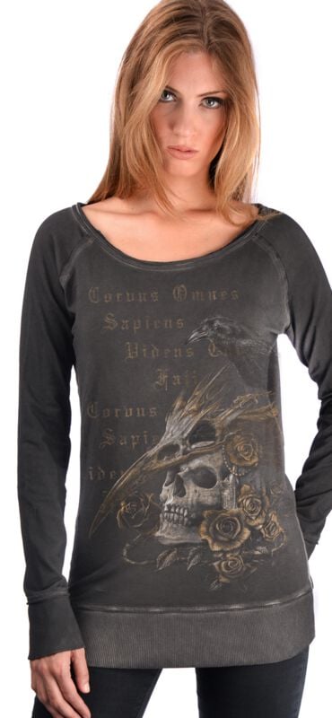 Sweat-shirt  de Alchemy England - Top à manches longues femme Corvus Queen - S à XXL - pour Femme - anthracite - Alchemy England