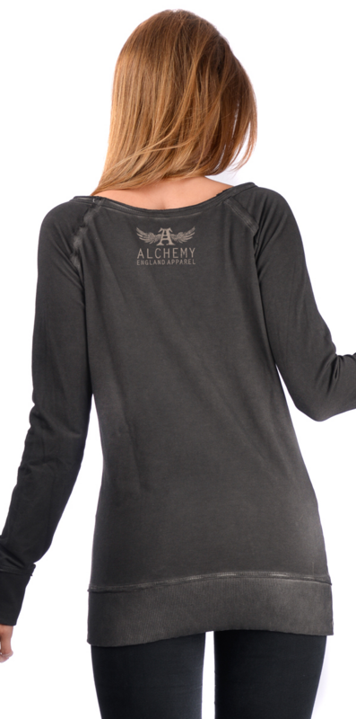 Sweat-shirt  de Alchemy England - Top à manches longues femme Corvus Queen - S à XXL - pour Femme - anthracite - Alchemy England - View 2