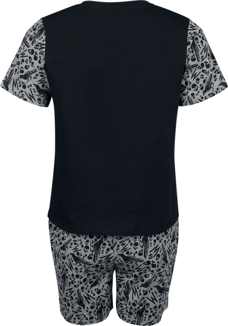 Pyjama  de Wednesday - Mercredi - I do my best work in the dark - S à 3XL - pour Femme - noir - Wednesday - View 2