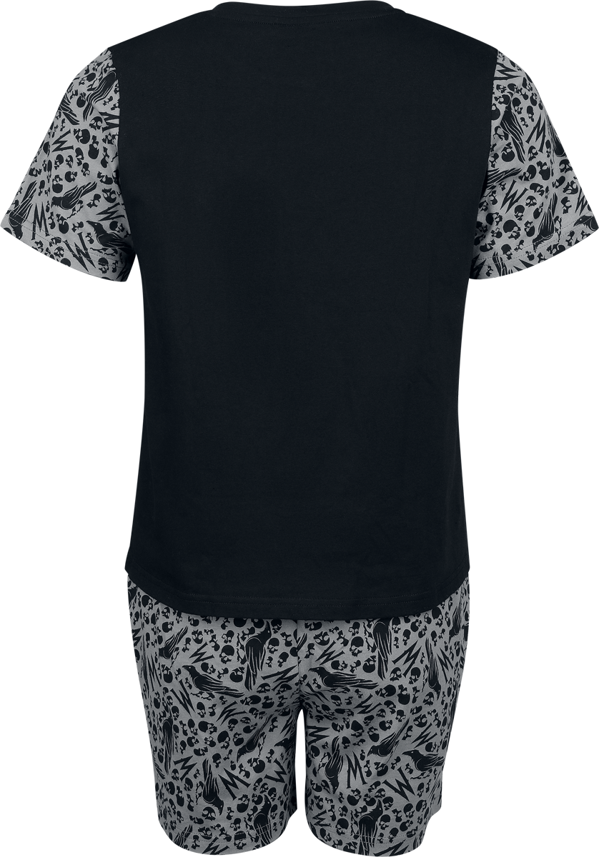 Pyjama  de Wednesday - Mercredi - I do my best work in the dark - S à 3XL - pour Femme - noir - Wednesday - View 2