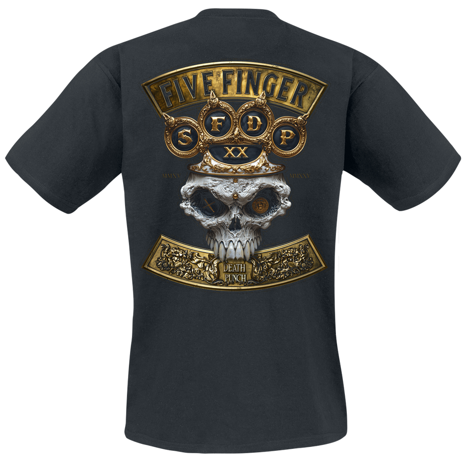 T-Shirt Manches courtes  de Five Finger Death Punch - Brass Knuckle King - S à 5XL - pour Homme - noir - Five Finger Death Punch - View 2