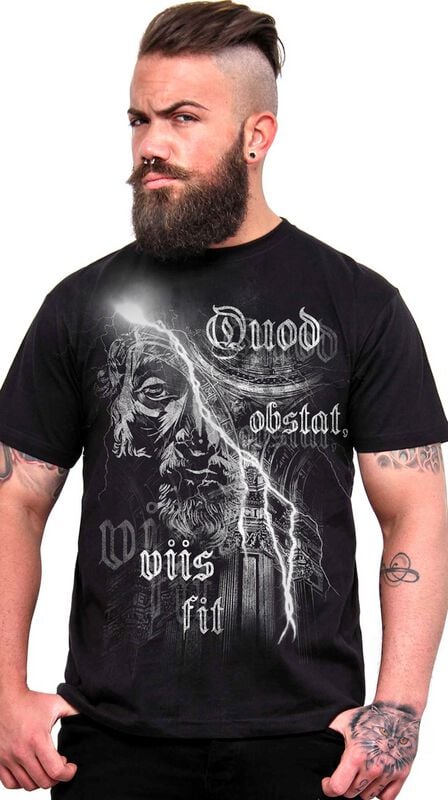 T-Shirt Manches courtes  de Outer Vision - Thunder Face – Rex - S à 4XL - pour Homme - noir - Outer Vision