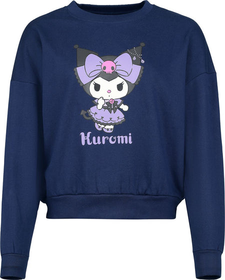 Sweat-shirt  de Hello Kitty - Hello Kitty and Friends - Kuromi - S à 3XL - pour Femme - bleu - Hello Kitty