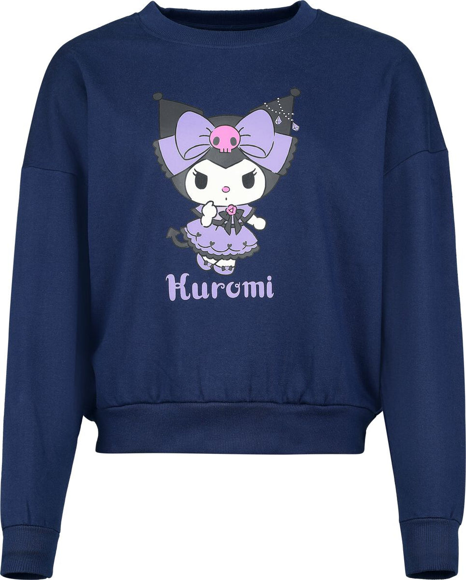 Sweat-shirt  de Hello Kitty - Hello Kitty and Friends - Kuromi - S à 3XL - pour Femme - bleu - Hello Kitty