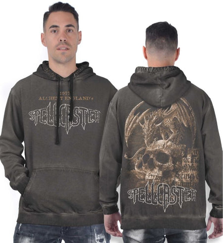 Sweat-shirt à capuche  de Alchemy England - Sweat à capuche « Spellcaster » - S à M - pour Homme - anthracite - Alchemy England