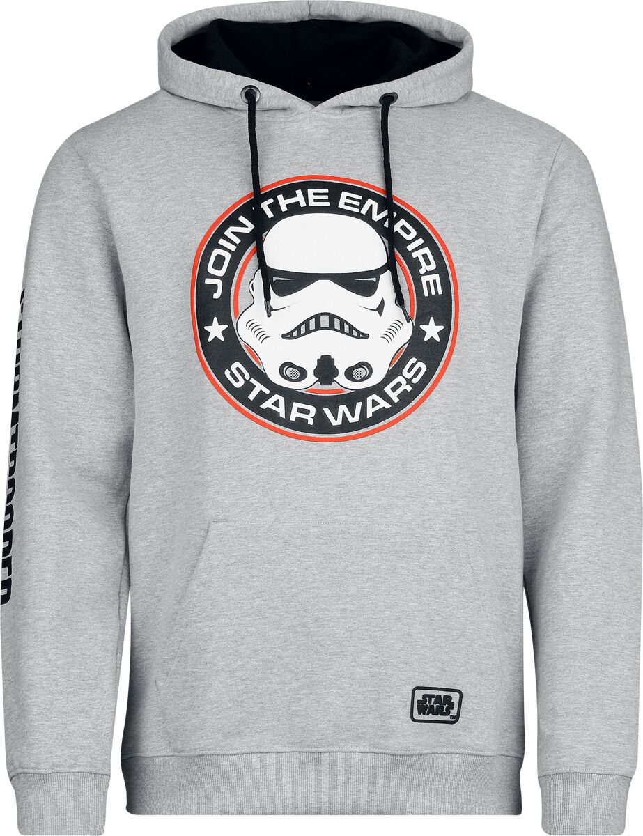 Sweat-shirt à capuche Disney de Star Wars - Stormtrooper - Join The Empire - S à XXL - pour Homme - gris - Star Wars
