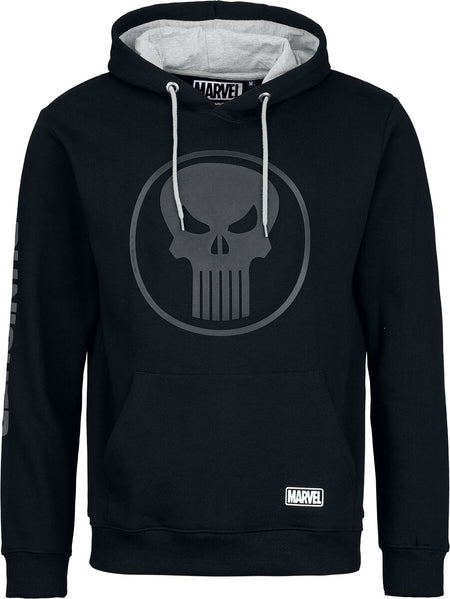Sweat-shirt à capuche Disney de The Punisher - Crâne - Logo - S à XXL - pour Homme - noir/gris - The Punisher