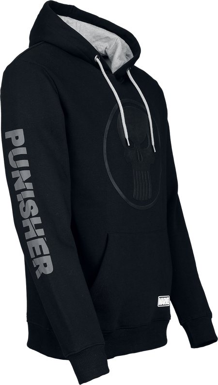 Sweat-shirt à capuche Disney de The Punisher - Crâne - Logo - S à XXL - pour Homme - noir/gris - The Punisher - View 2