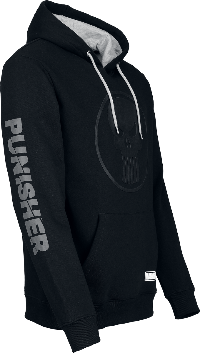 Sweat-shirt à capuche Disney de The Punisher - Crâne - Logo - S à XXL - pour Homme - noir/gris - The Punisher - View 2