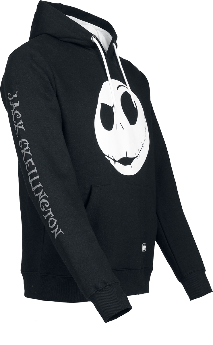 Sweat-shirt à capuche Disney de L'Étrange Noël De Monsieur Jack - Jack Skellington - S à XXL - pour Homme - noir/blanc - L'Étrange Noël De Monsieur Jack - View 2