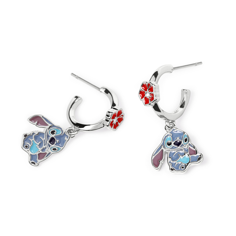 Clous d'oreilles Disney de Lilo & Stitch - Flower Stitch - pour Unisexe - couleur argent - Lilo & Stitch - View 2