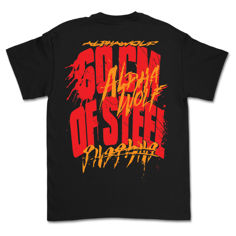 T-Shirt Manches courtes  de Alpha Wolf - Steel - S à 3XL - pour Homme - noir - Alpha Wolf - View 2