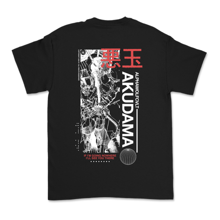 T-Shirt Manches courtes  de Alpha Wolf - Akudama - S à 3XL - pour Homme - noir - Alpha Wolf - View 2