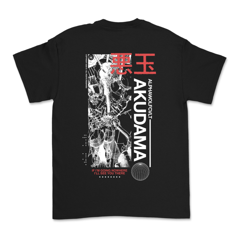 T-Shirt Manches courtes  de Alpha Wolf - Akudama - S à 3XL - pour Homme - noir - Alpha Wolf - View 2