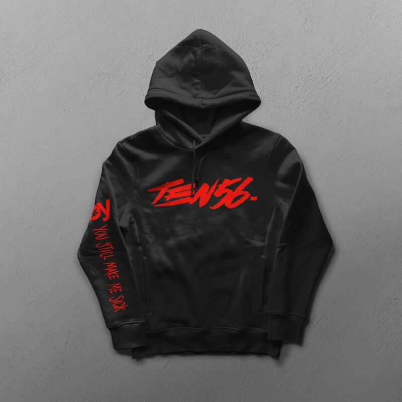 Sweat-shirt à capuche  de Ten56. - Boy - S à 3XL - pour Homme - noir - Ten56.