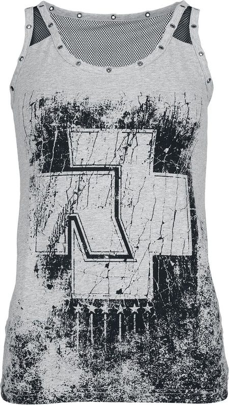 Top  de Rammstein - Amour - S à 3XL - pour Femme - gris clair chiné/noir - Rammstein