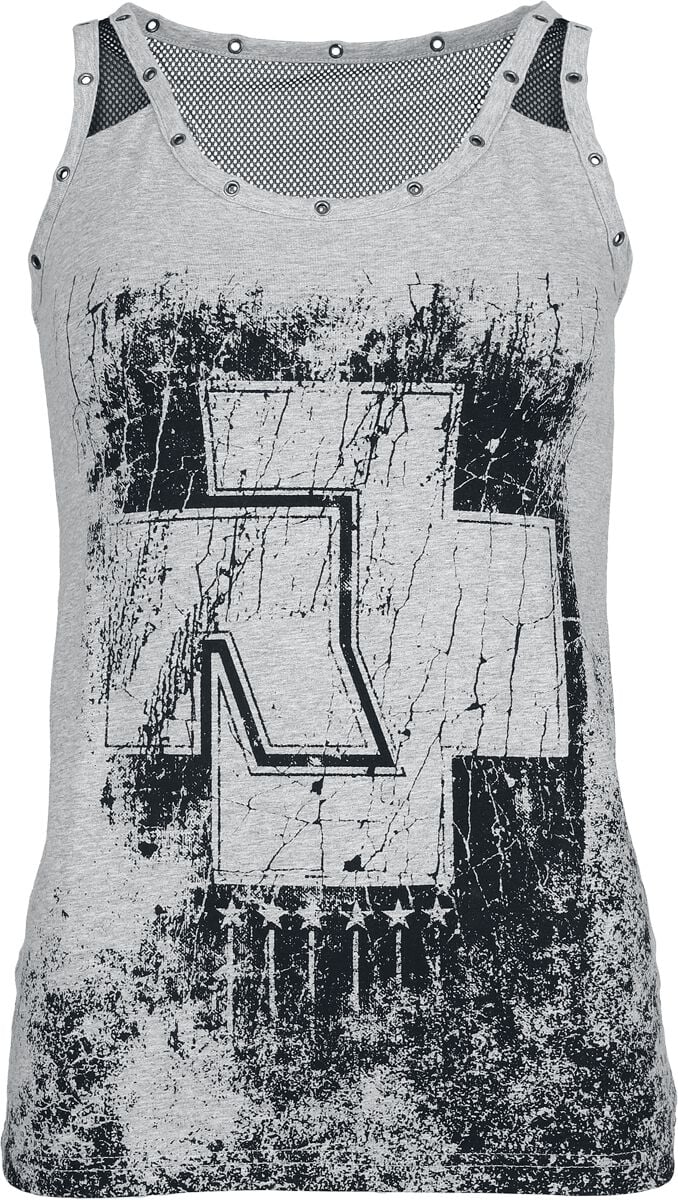 Top  de Rammstein - Amour - S à 3XL - pour Femme - gris clair chiné/noir - Rammstein