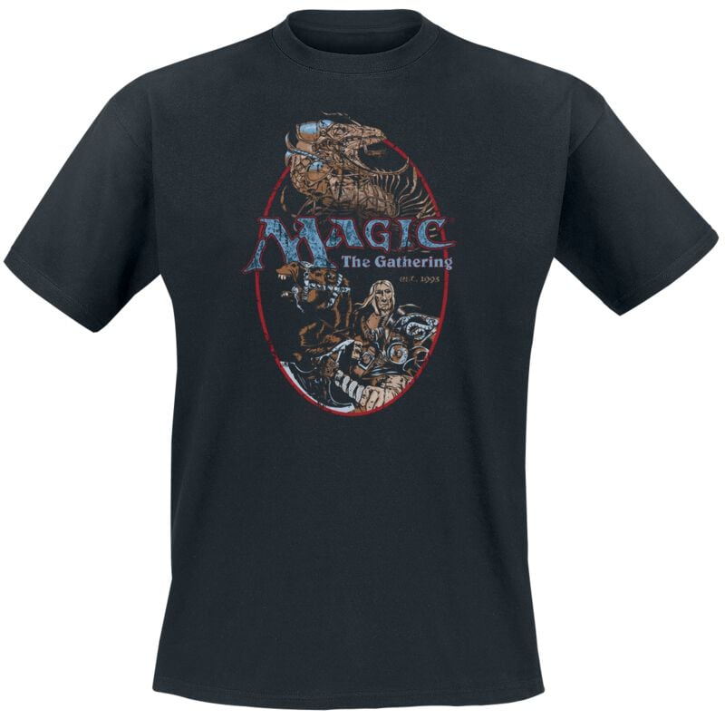 T-Shirt Manches courtes Gaming de Magic The Gathering - Black Knight - S à XXL - pour Homme - noir - Magic The Gathering