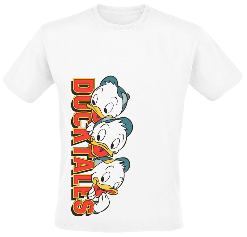T-Shirt Manches courtes Disney de Mickey Mouse - Ducktales Huey Dewey Louie Peek - S à 3XL - pour Homme - blanc - Mickey Mouse