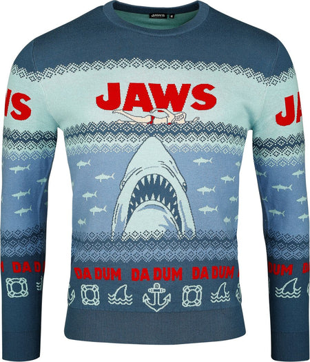 Pull de Noël  de Jaws - Les Dents de la Mer - Da Dum Da Dum - S à XXL - pour Homme - multicolore - Jaws