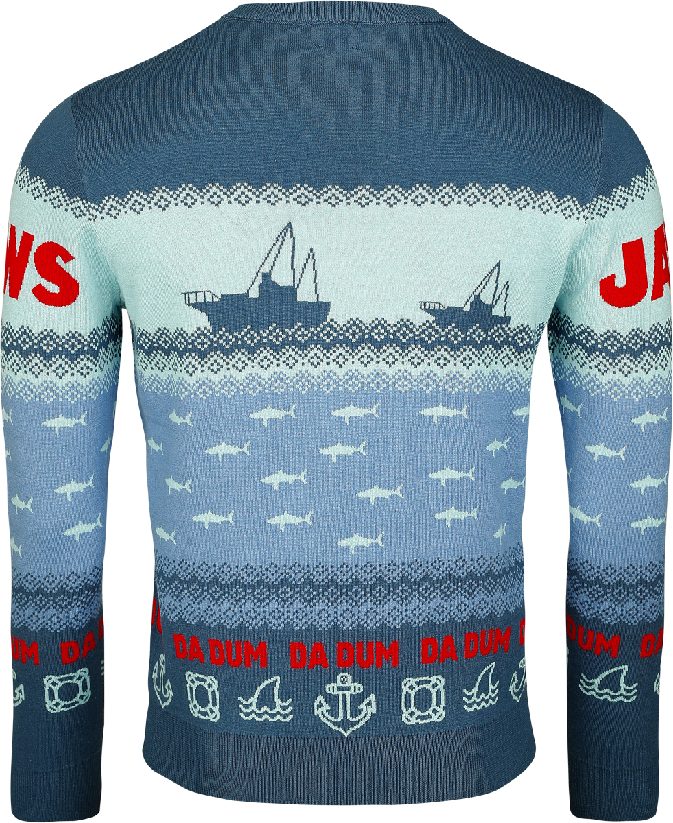 Pull de Noël  de Jaws - Les Dents de la Mer - Da Dum Da Dum - S à XXL - pour Homme - multicolore - Jaws - View 2