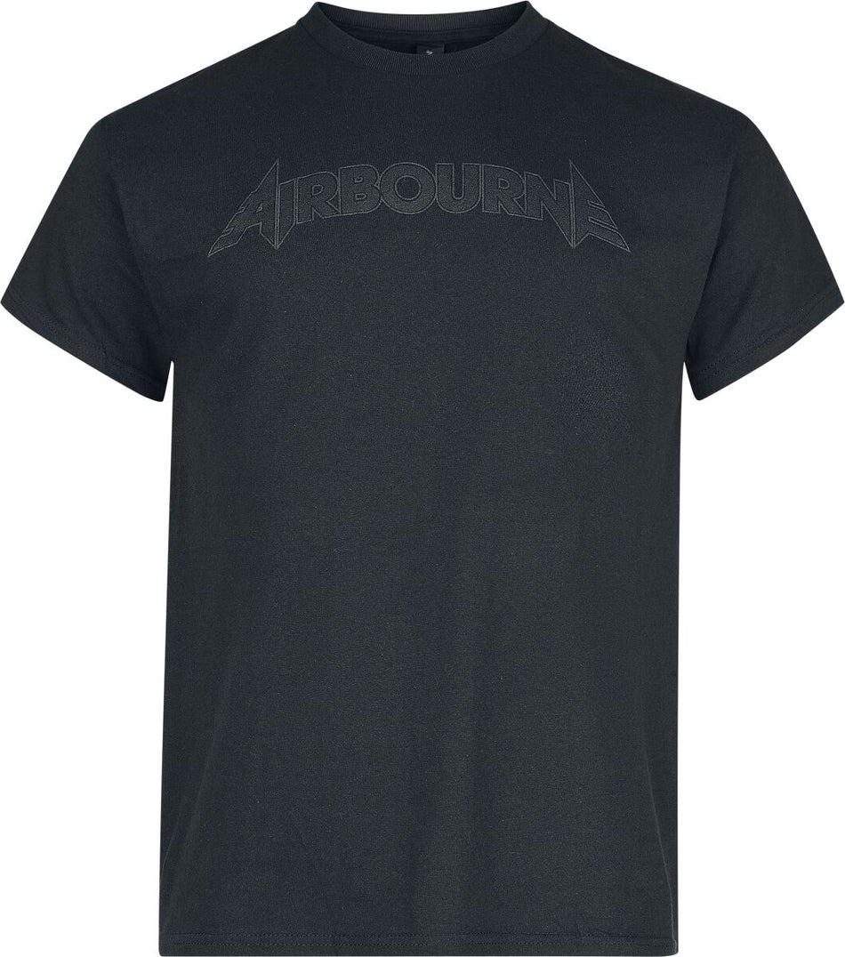 T-Shirt Manches courtes  de Airbourne - Black On Black Logo - S à 4XL - pour Homme - noir - Airbourne