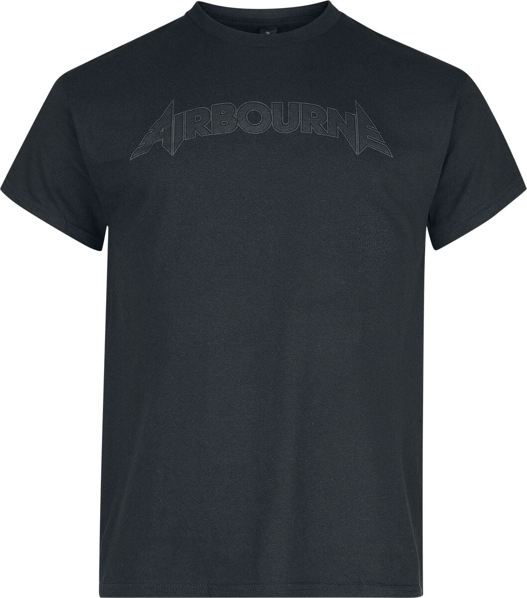 T-Shirt Manches courtes  de Airbourne - Black On Black Logo - S à XXL - pour Homme - noir - Airbourne