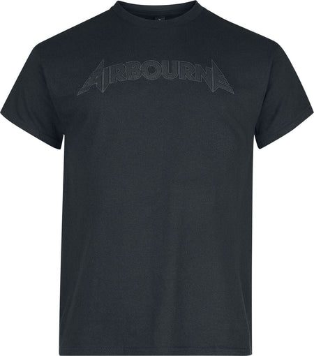 T-Shirt Manches courtes  de Airbourne - Black On Black Logo - S à XXL - pour Homme - noir - Airbourne